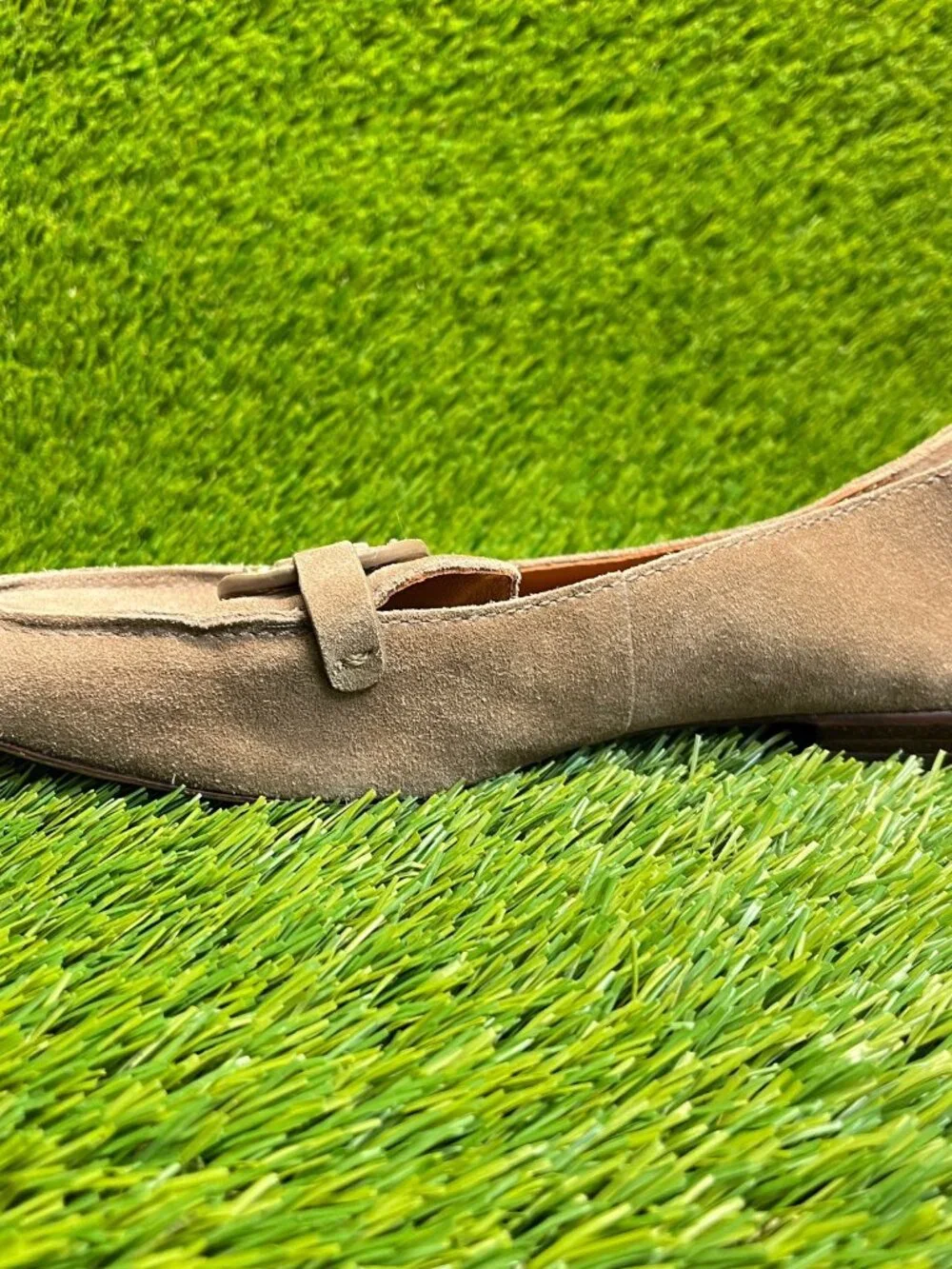 Tory Burch Miller Womens Size 8 Brown Casual Suede Square Toe Loafer Flats Shoes - Picture 2 of 10